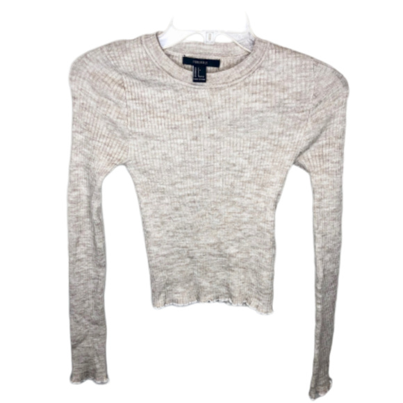 Forever 21 Tops - 5/$35 Forever 21 Long Sleee Ribbed Crop Top - S